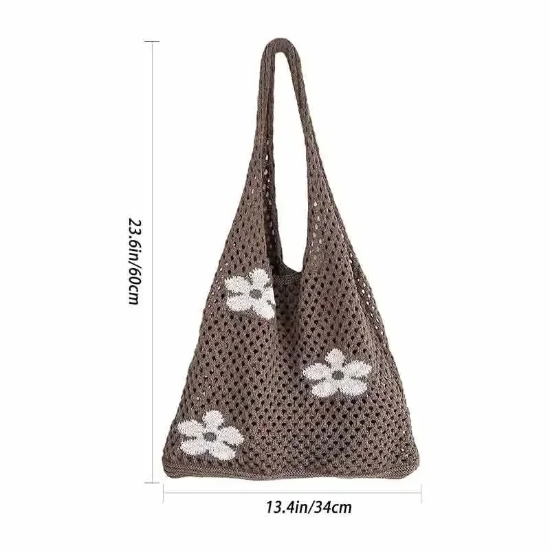 2023 ME5 Aesthetic Bag Y2k Purse Knitted Shoulder Bag for Girls