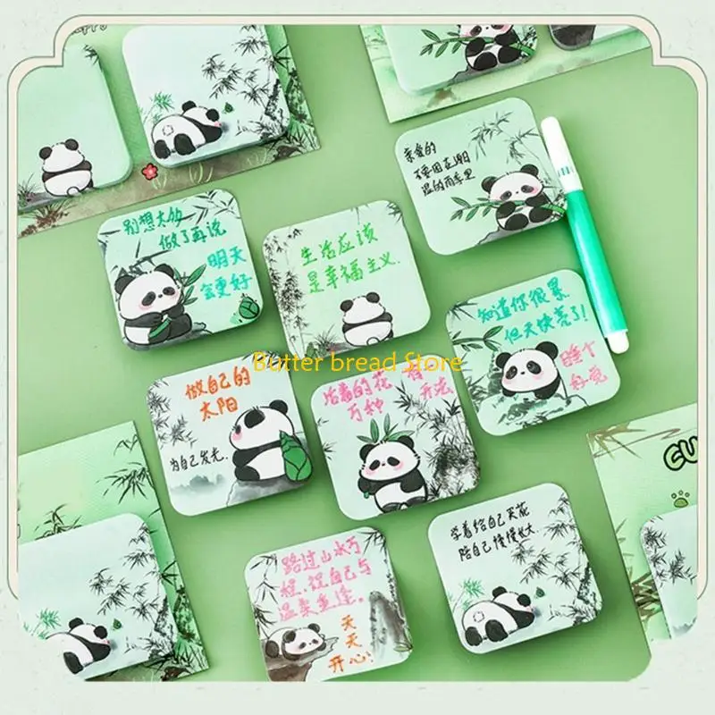 W89C 60Sheet Animal Panda Sticky Notes Paper Small Notepads Memo Memo Pad