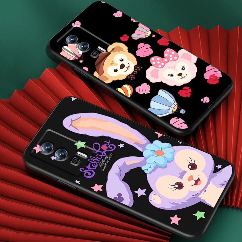 Disney StellaLou Purple For Xiaomi Redmi 9A 9C 9AT 10C 9 9T 10 12C 13C 8 12 K60 A1 K50 K40 5G Black Cover Phone Case