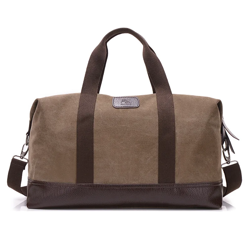 Bolsas de viaje de cuero de lona para hombre, bolso de mano grande para equipaje de mano, bolso de mano T728, bolso grande para fin de semana durante la noche