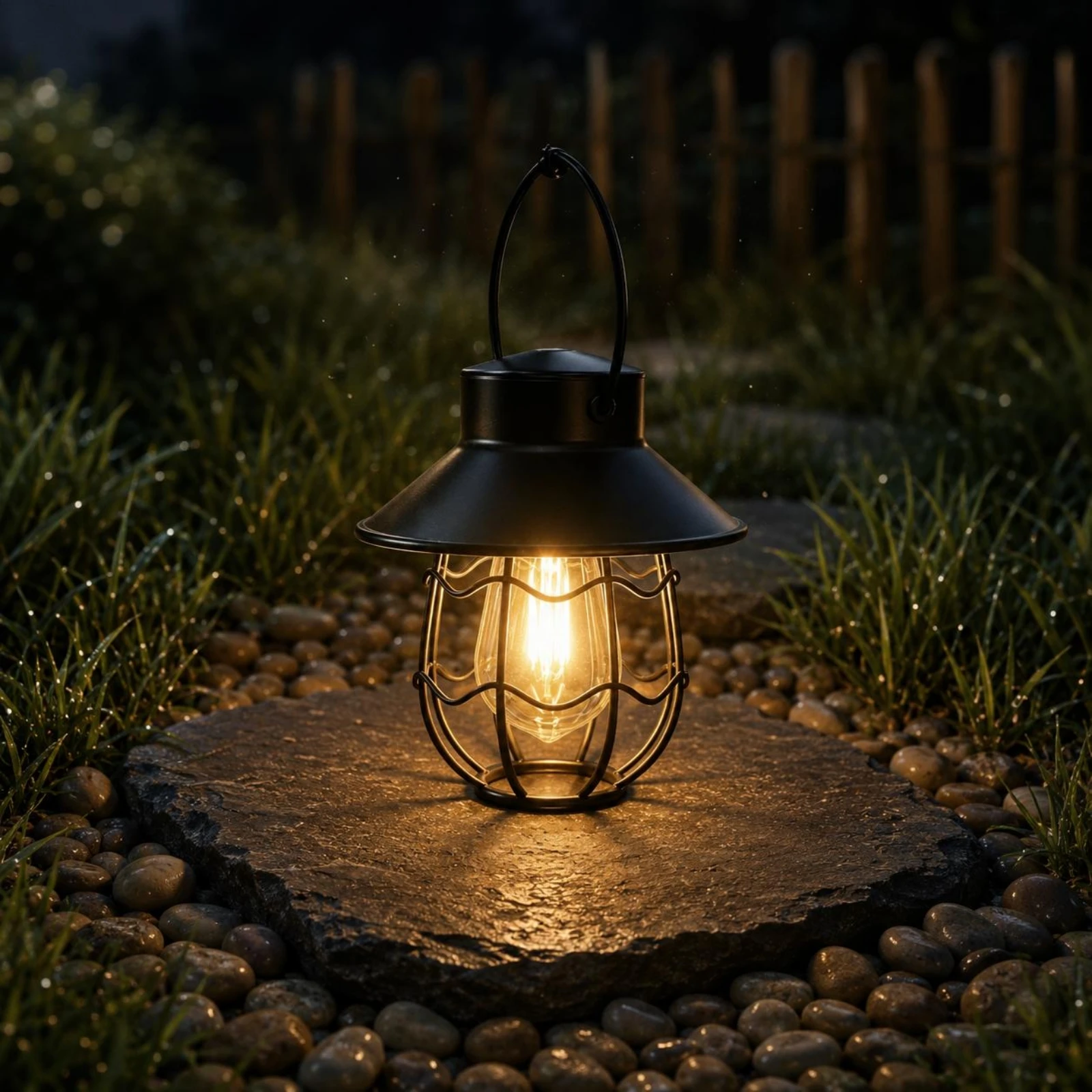 Wavy Frame Lantern Energy Saving Outdoor Lighting