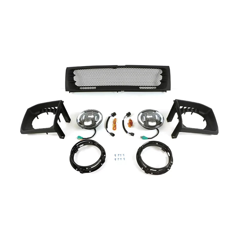 

Новые модифицированные автозапчасти из АБС-пластика, черные комплекты передней решетки автомобиля со светодиодной подсветкой для 112 PAJERO V31 V32 V33 V43