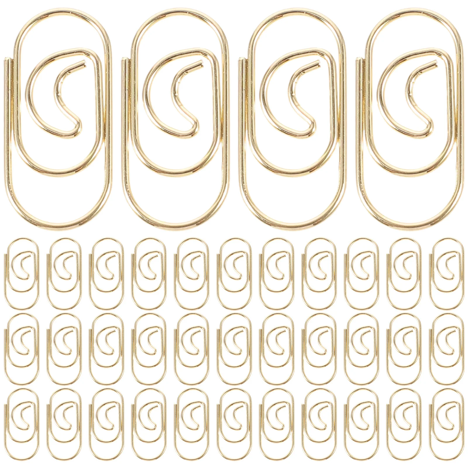 

100Pcs Paper Clips Exquisite Decorative Clips for Office Supplies Files Photos Bookmarks Office Supplies