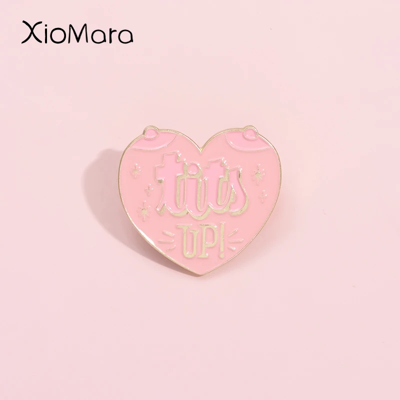 Jolis pingouins de couple personnalisés, épingles en émail rose, broches de coeur d'amour romantique, badges de revers, cadeau de bijoux pour prêt Tatpréféré