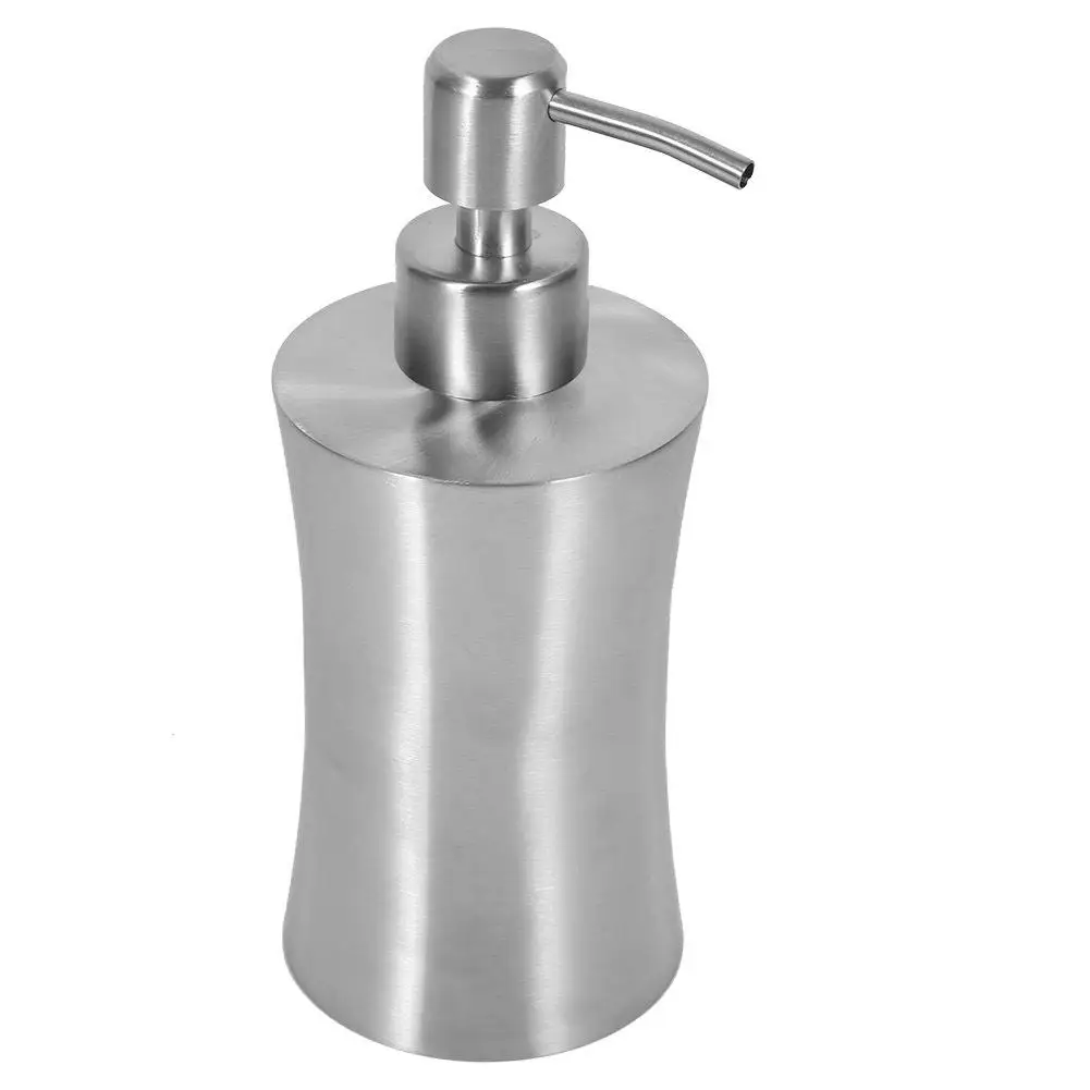 Stainless Steel Soap Dispenser Pump Bathroom Hand Sanitizer Holder - 220/250/400mL