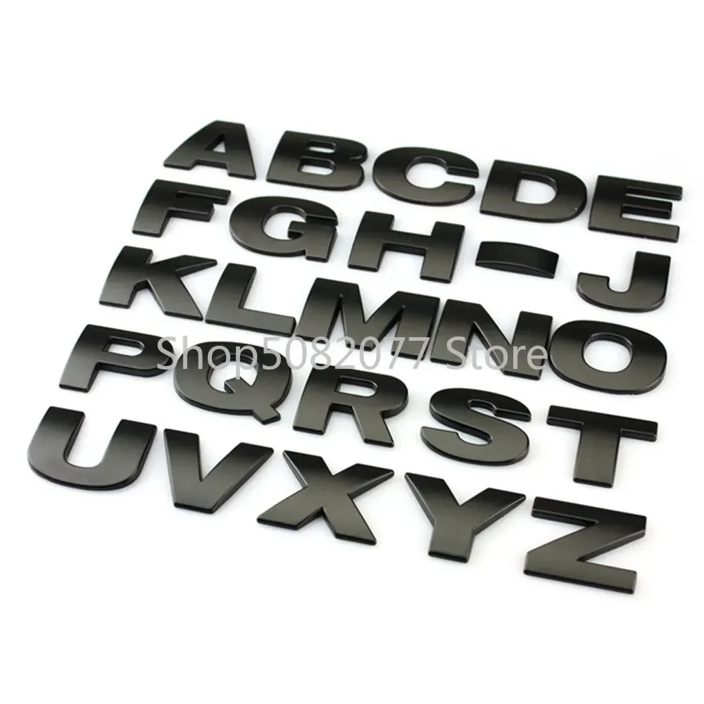 DIY Letters Numbers Alphabet Metal Emblem 25mm 30mm for All Cars  Game Over Trunk Fender Nameplate Logo Sticker