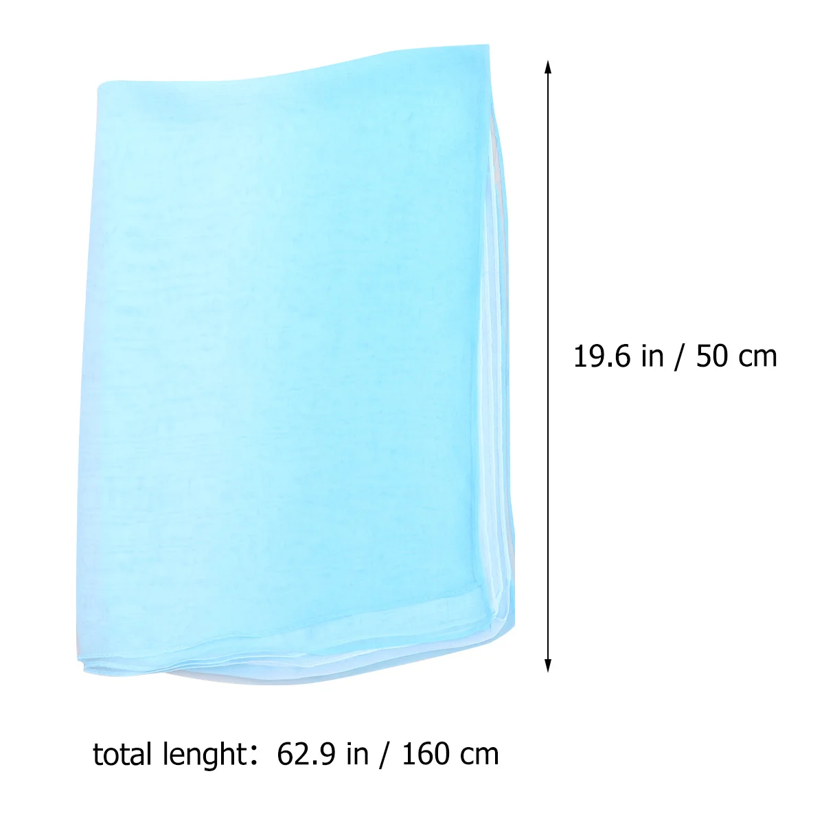 

1pc Gradient Scarf For Women Sprayproof Shawl Lightweight Wrap Sky-Blue White Cappa Tippet Elegant Muffler