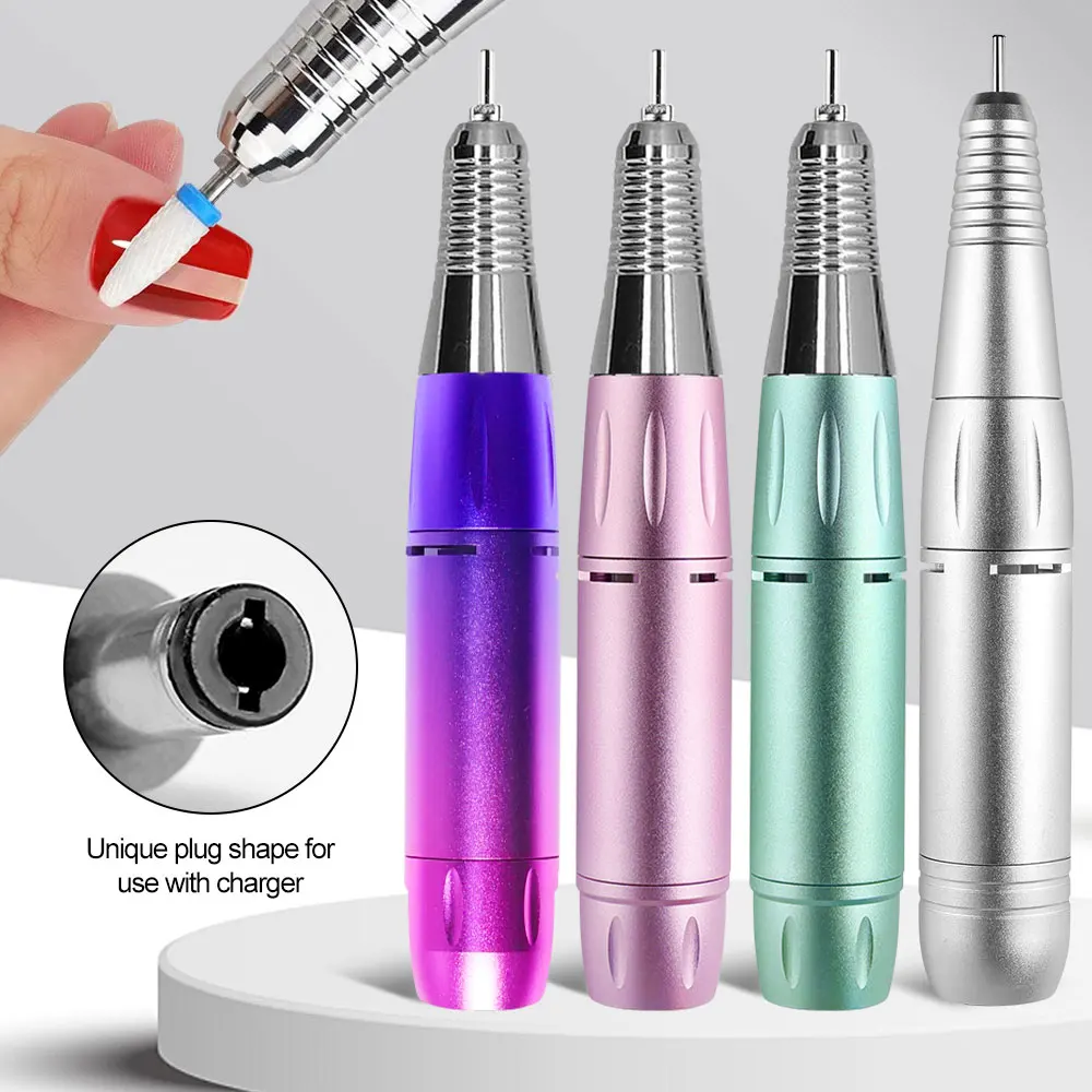 Electric DC Nail Drill Pen Handle File Polish Grind Machine Handpiece Manicure Pedicure Tool Nail Professional Drill Accessories