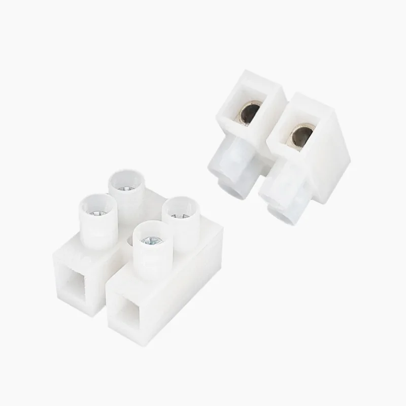 PA8 2P Terminal Blocks 8mm Pitch 100 pcs for Lighting Circuit Accessories with Flame Retardant PP 94V 2 and 10A Current Support
