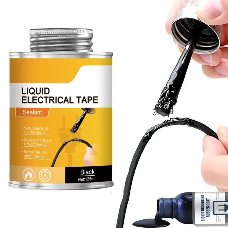 

125ML/50ML/30ML Liquid Electrical Tape Insulating Tape Repair Rubber Electrical Wire Cable Paste Coat Fix Line Waterproof Glue