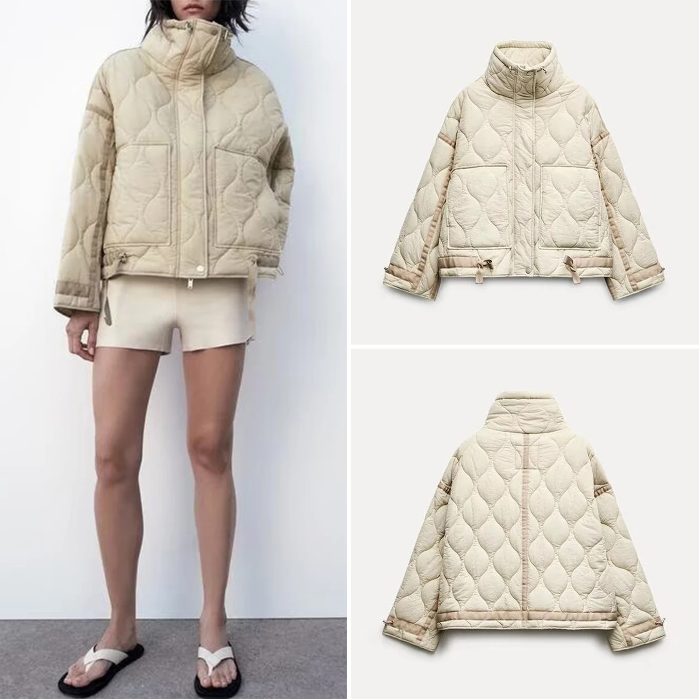 معطف نسائي من Faionable عقدة مزخرفة من Jaet وصل حديثًا للشتاء، حامل معطف طويل مناسب للإغلاق بسحاب... #1