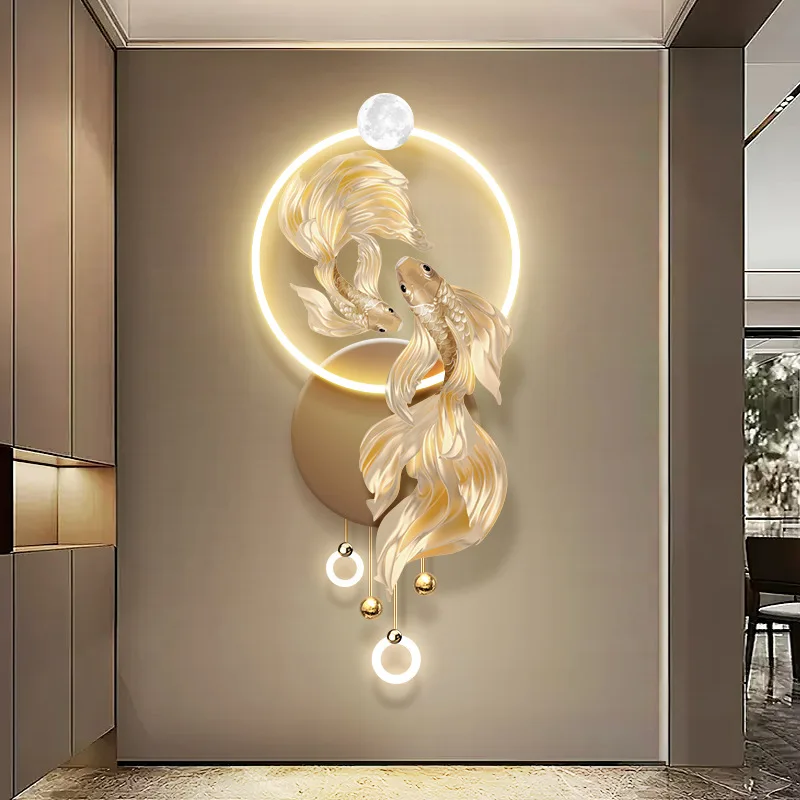 لوحة زخرفية مضيئة للمدخل، لوحة معلقة على نهاية ممر الممر