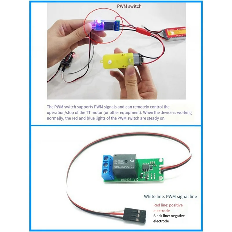 ABGN RC Релейный переключатель Foraeromodelling Cars Широкое напряжение 5-12 В, ШИМ-управление Универсальный контроллер воздушного освещения Высокое напряжение