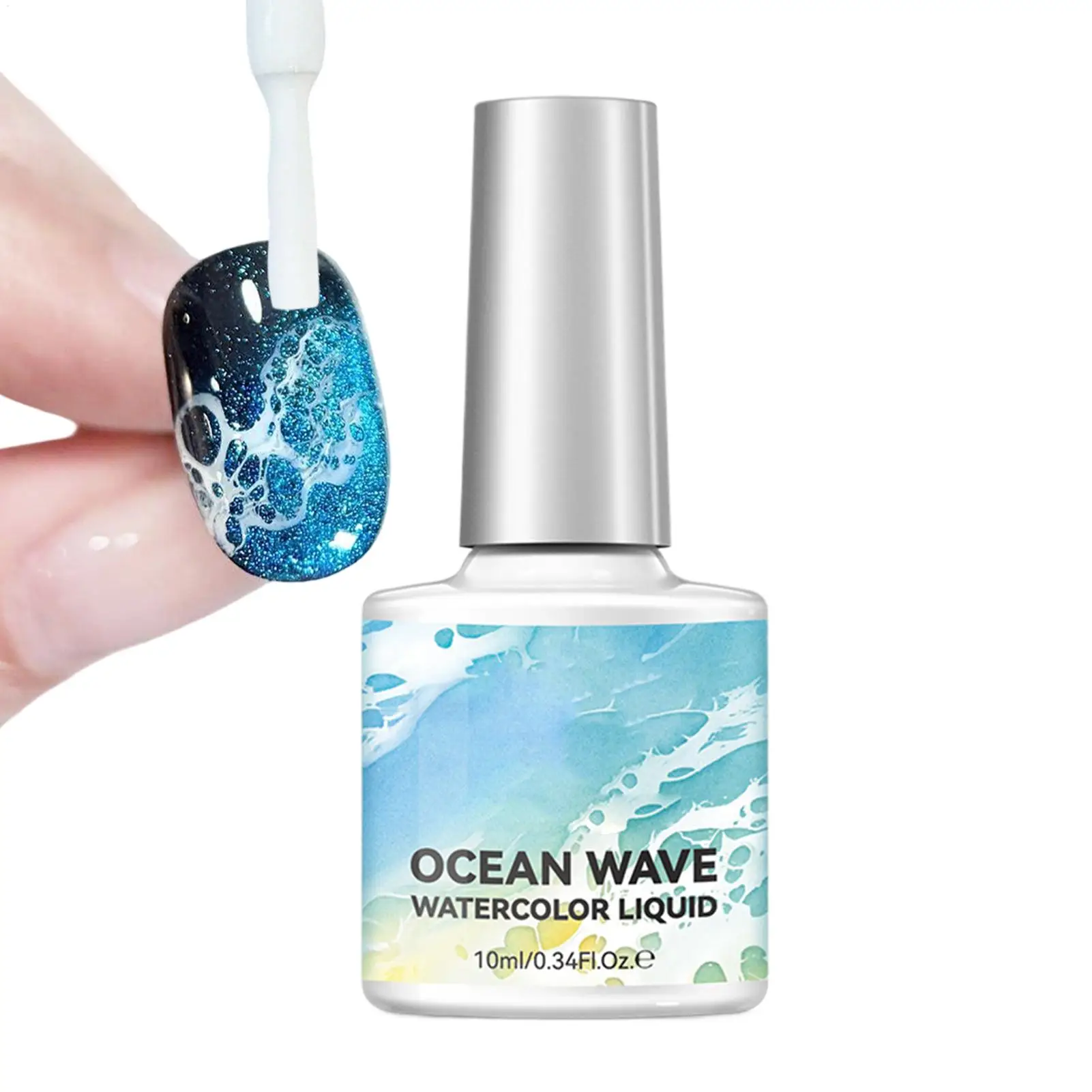 

10ml Bubble Ocean Wave White Gel Nail Polishing White Blooming Wave Nail Gel Stroke White Watercolor Liquid Nail Gel Polishing