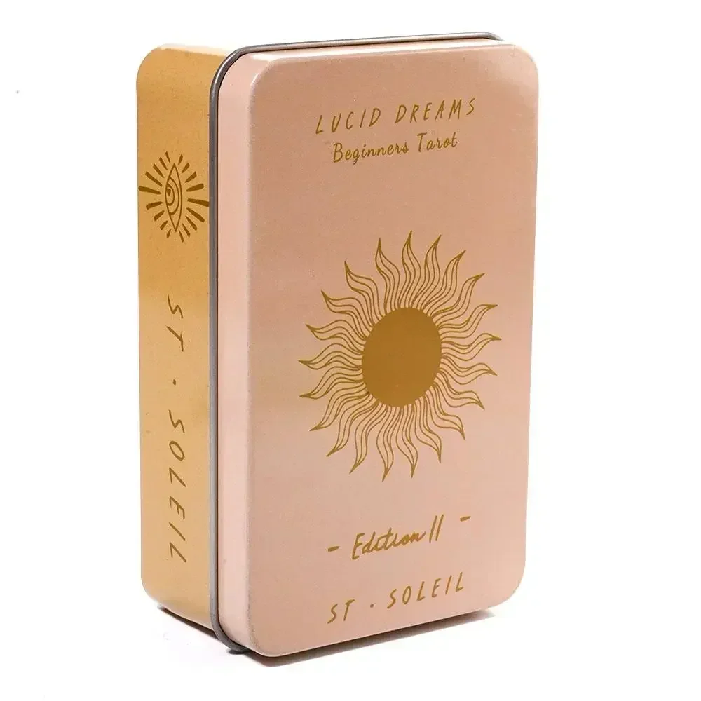 10.3*6cm Lucid Dreams Beginners Tarot In A Tin Metal Box Tarot Deck with PDF GuideBook Divination Cards