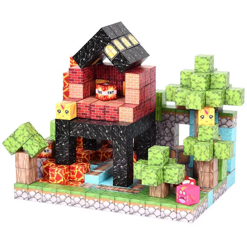 مكعبات البناء المغناطيسية من لافا ومكعبات البناء المعماري: للأطفال 3+. تصميمات DIY متنوعة، هدايا العيد المثالية للأطفال