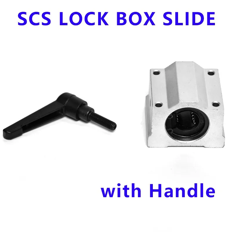

Linear Locking Box-Type Slider Shaft Guide SCS10 SCS12 SCS16UU 20 25 Slider Optical Axis Box Linear Slider Bearing with Handle