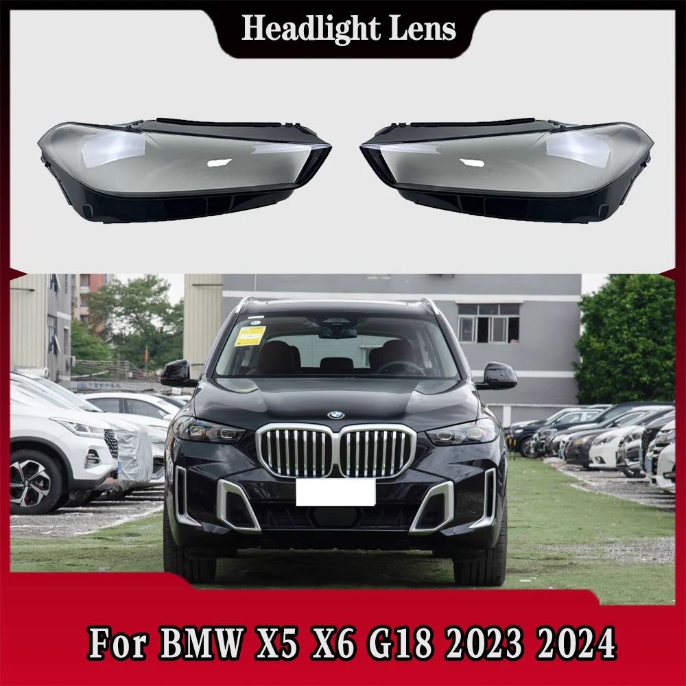 

Headlight Cover Replacement Front Car Light Auto Shell Lampcover Lampshade For BMW X5 X6 G18 2023 2024