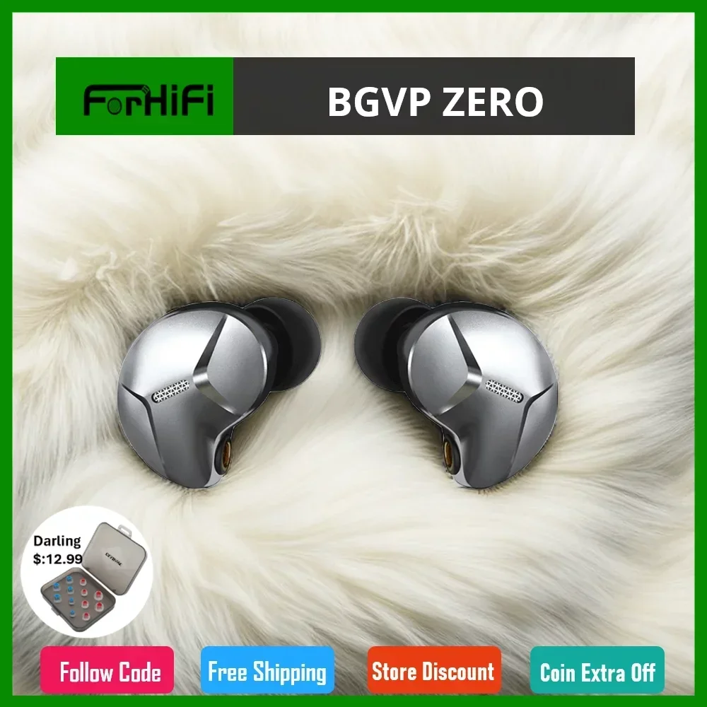 

BGVP ZERO In-ear Electrostatic Dynamic Earphones Balanced Bass Wired Headphones HiFi Monitor Gaming Earbuds With MMCX Cable