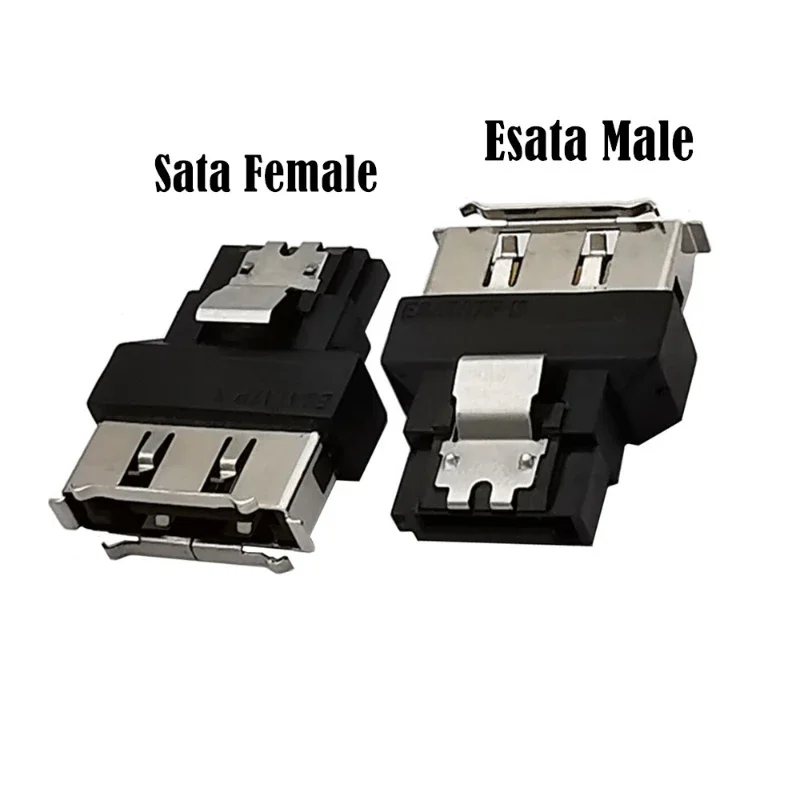SATA Female ESATA Male Adapter Connector E-SATA Male SATA Female Connector Adaptor 7Pin Sata F E-Sata M Convert Adapter E-SATA
