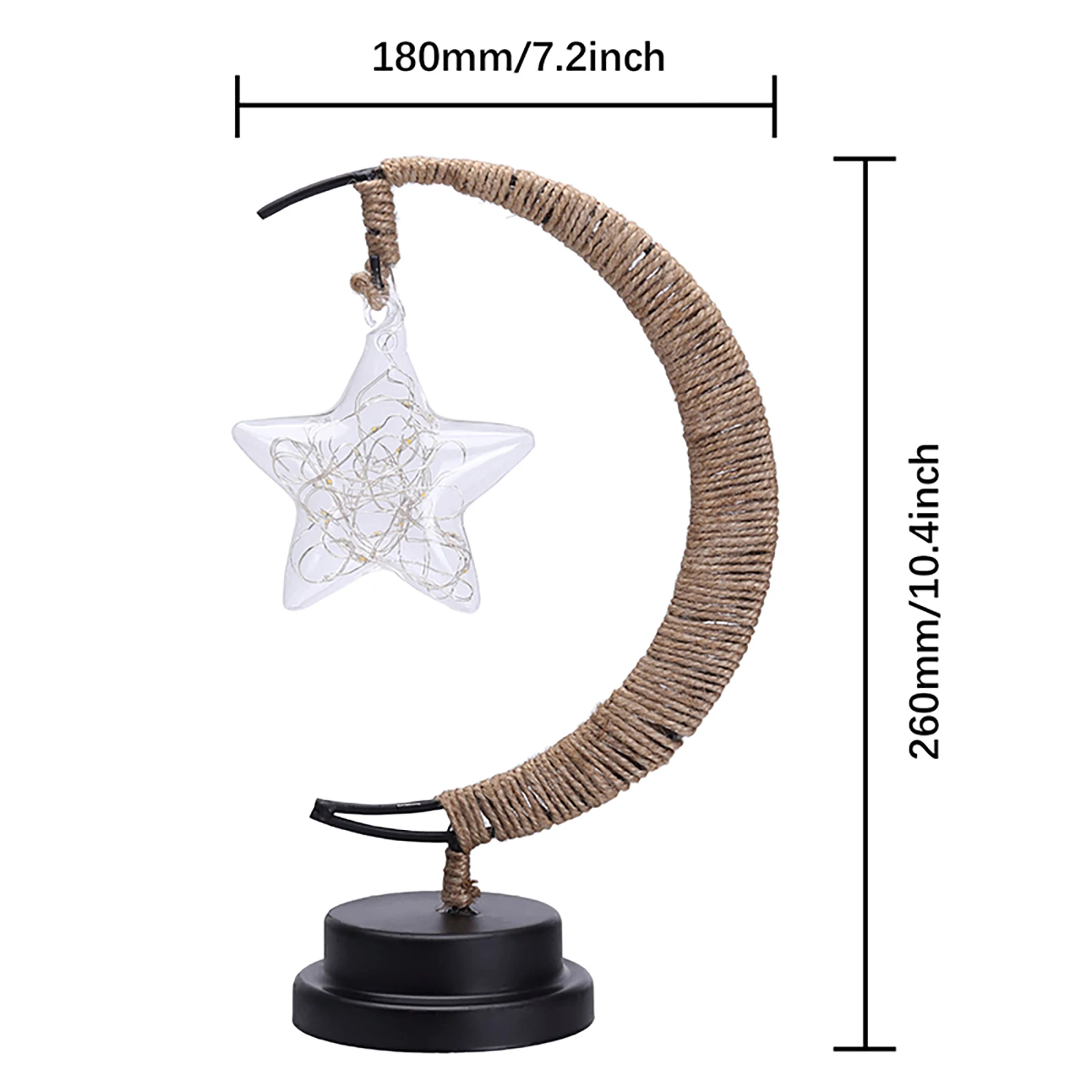 Star Moon LED Night Light , Decorative Table Lamp Enchanted Lunar Lamp for Bedroom Living Room
