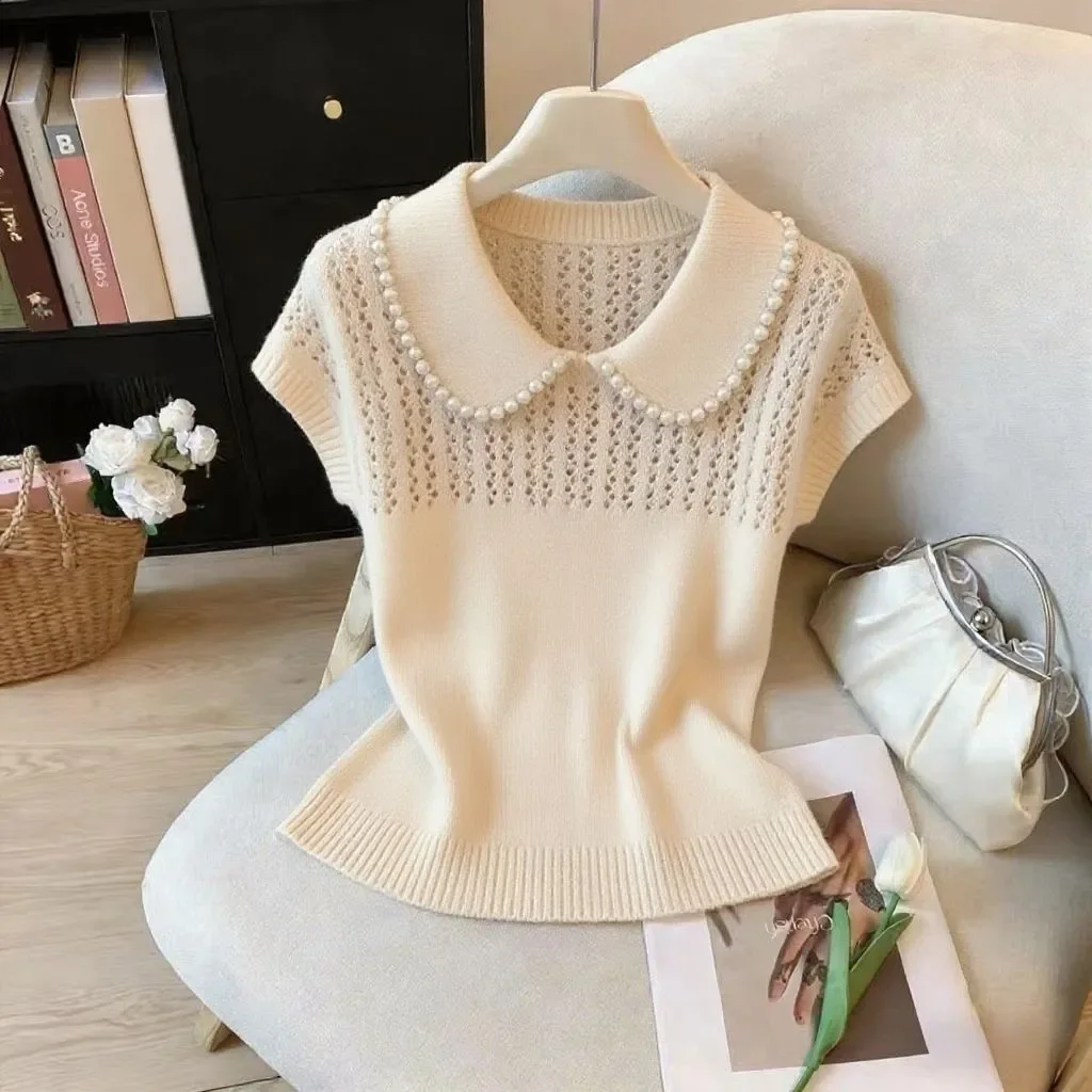 Embroidery Women's Summer Polo Shirt Short-Sleeve T-Shirt Golf Shirt Knitwear T-Shirt New Design Top Ladies Tops Polo Mujer