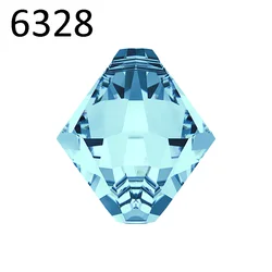 (6 Pcs) Original Crystal from Austria 6328 XILION Bi-Cone Pendant loose beads top hole for DIY Jewelry making clothing Garment