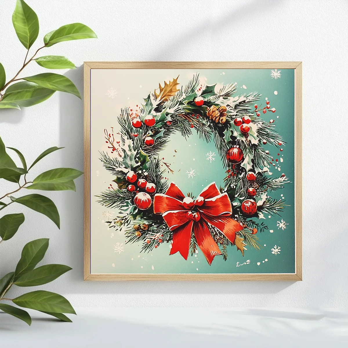 عيد الميلاد جارلاند 40X40 سنتيمتر/15.74 بوصة عبر الابره عدة لتقوم بها بنفسك 11CT/14CT التطريز طقم مطرز عبر عدة خياطة معلقة اللوحة