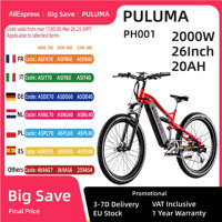 PULUMA PH001 Full Suspension Electric Bicycle Adult 1000W Men's E-Mountain ebike 48V20 Battery,26 Inch Men's Electric Bike