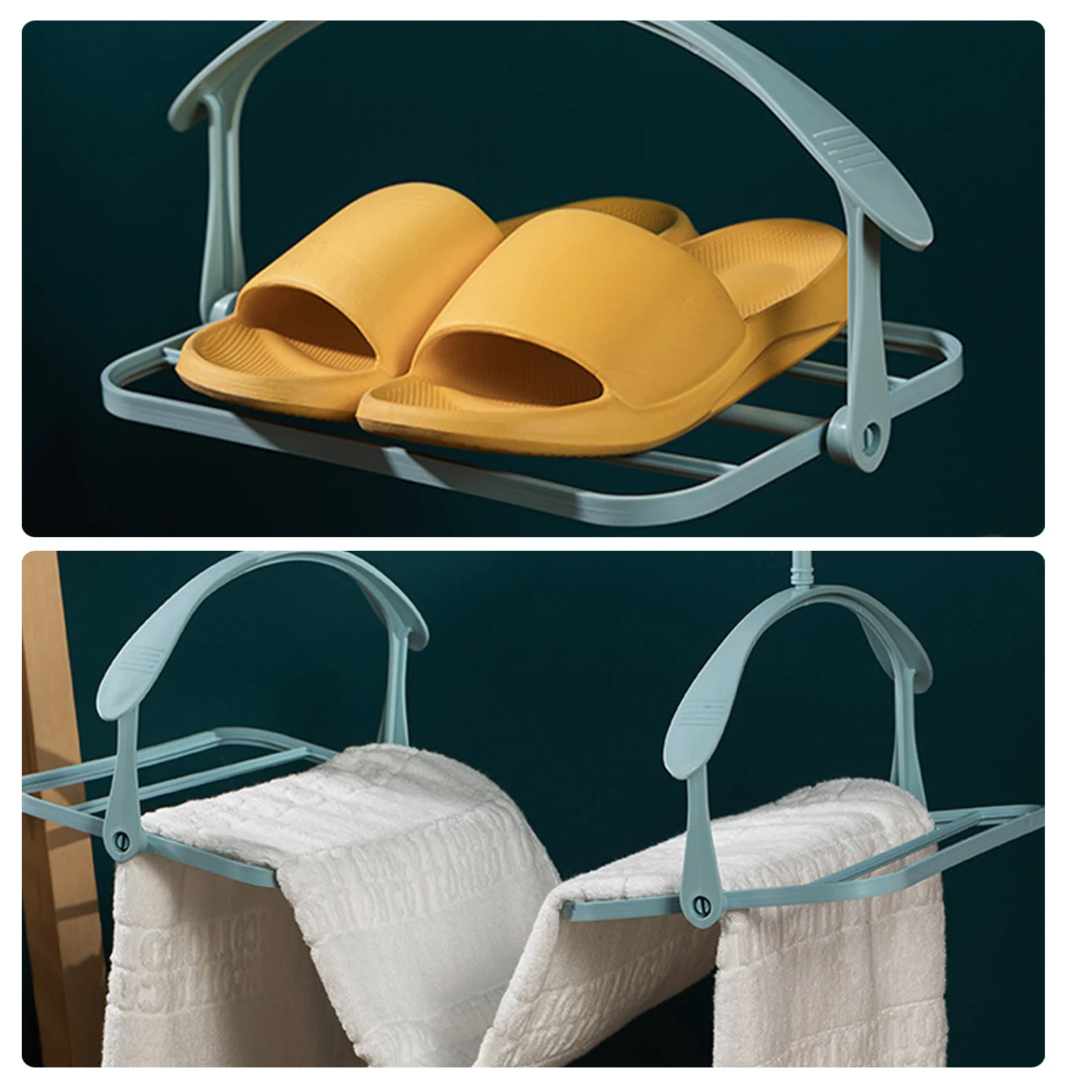 

4Pcs Multifunctional Clothes Hangers Pants Rack Rotatable Closet Organizer Space Saving Scarf and Towel Organizer