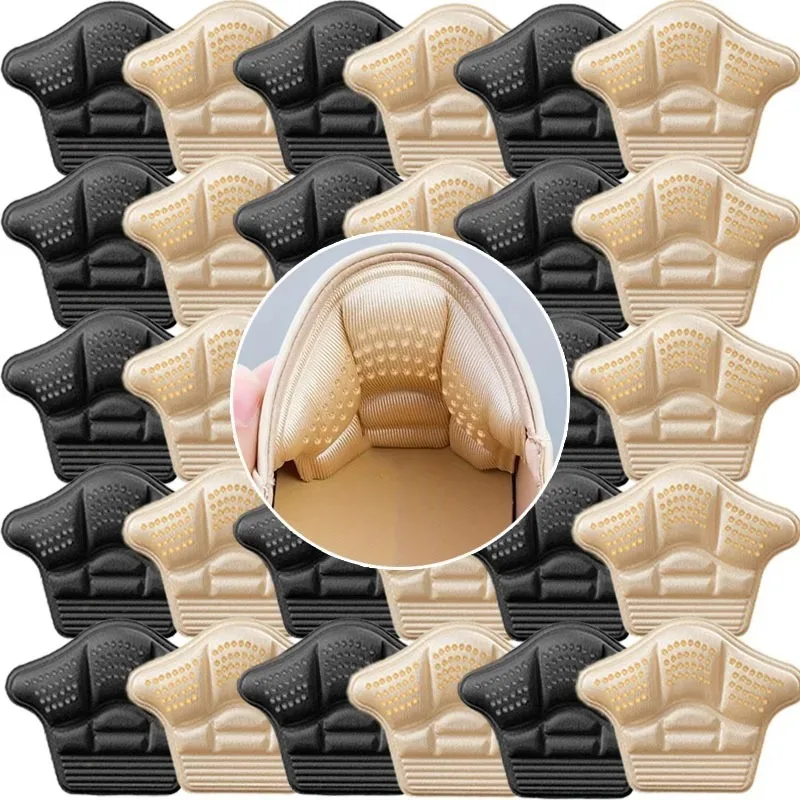 8pcs Heel Stickers Heel Protectors Sneakers Shrinking Size Insoles Anti-wear Feet Shoe Pads Adjust Size Heel Cushion Inserts