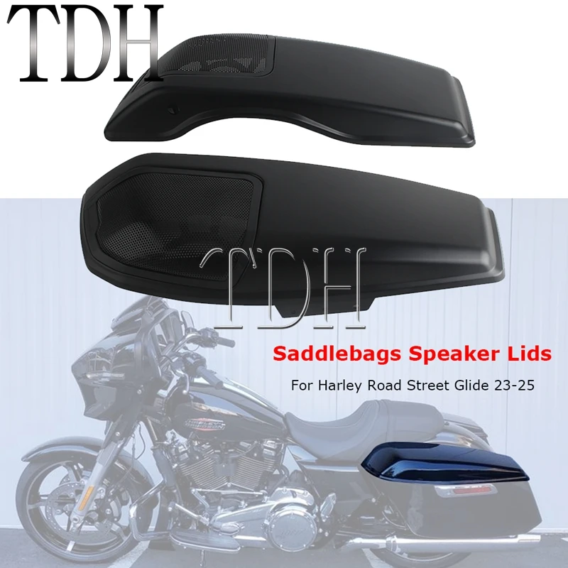 Motorcycles Saddlebag Speaker Lids Cover For Harley Touring Street Glide FLHX CVO Road Glide ST FLTRXSTSE FLTRX 2024-2025 FLHXSE