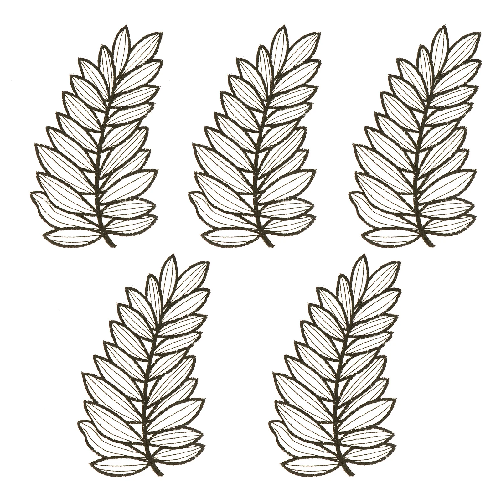 

5Pcs Embroidered Clothing Patch Creative DIY Sewing Accessories Clothes Repair Applique Embroidery Leaves Flowers Craft Patch