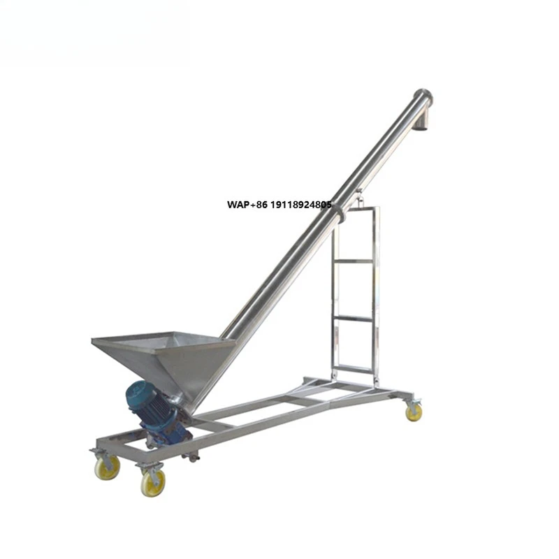 Material Handling Powder Feeder Machine Starch Wheat Flour Corn Food Inclined Spiral Screw Conveyor for Grain