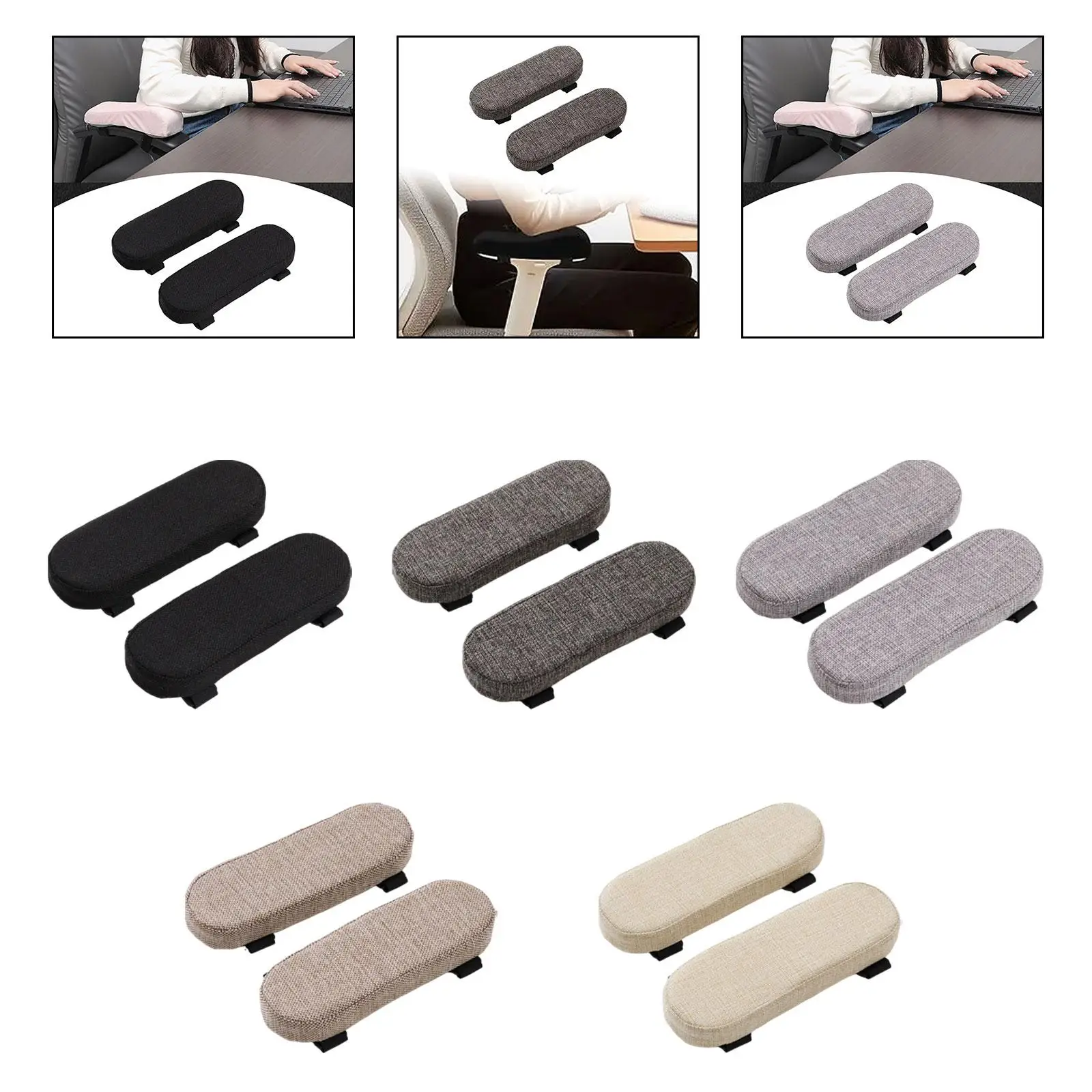 Computer Chair Armrest Cushion, High Density Sponge Removable Cover Elbow