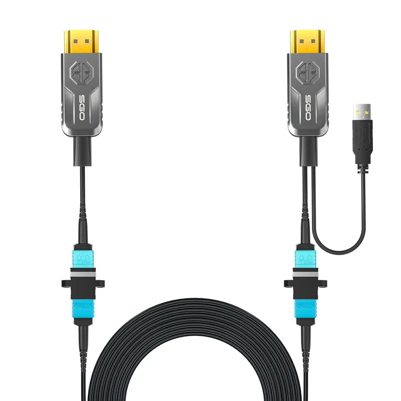 MPO Split Detachable 8K UHD Pure Fiber Optic HDMI 2.1 Cable Bidirectional 72Gbps Ultra High Speed Long Distance Transmission