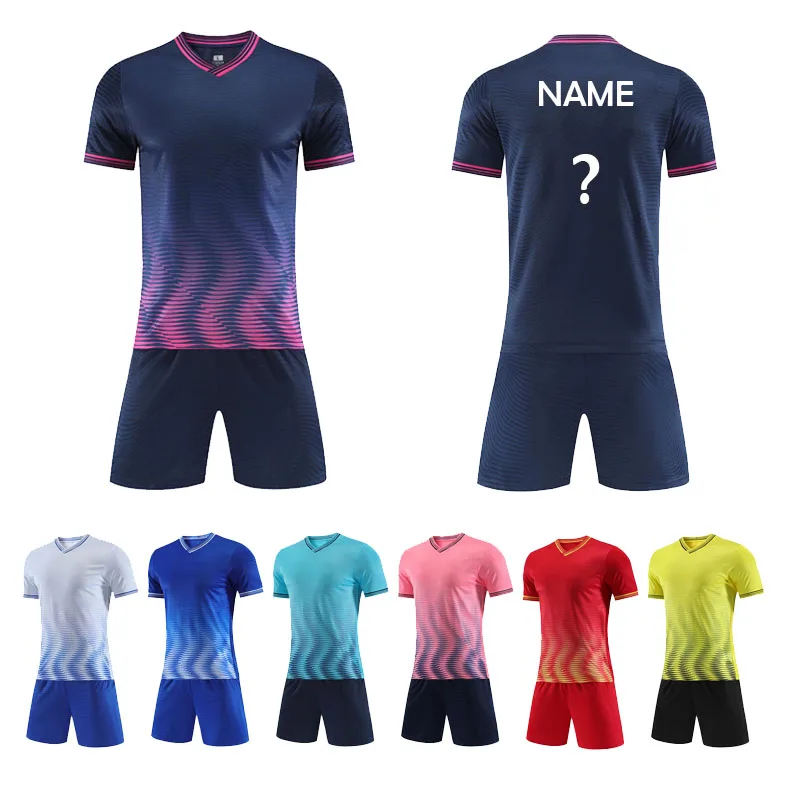 

Custom Football Jerseys Men NEW 24/25 Men Sports Kit Fan Kids Game Team Short Sleeve Soccor Jerseys Uniform Training Vest Shorts