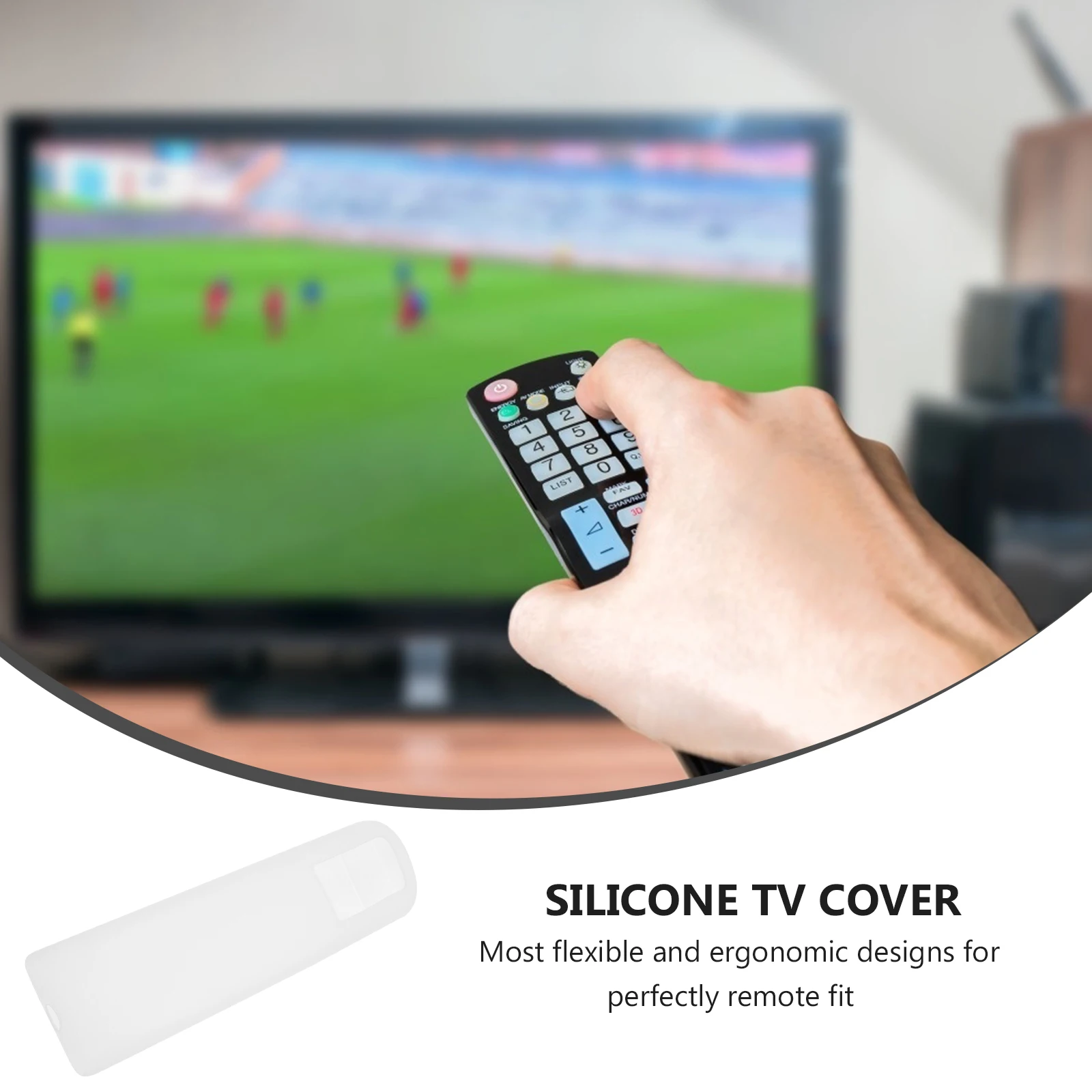 

Remote Cover Large Transparent Silicone Protective Case Flexible Durable Remote Control Protector Waterproof Dustproof Cover