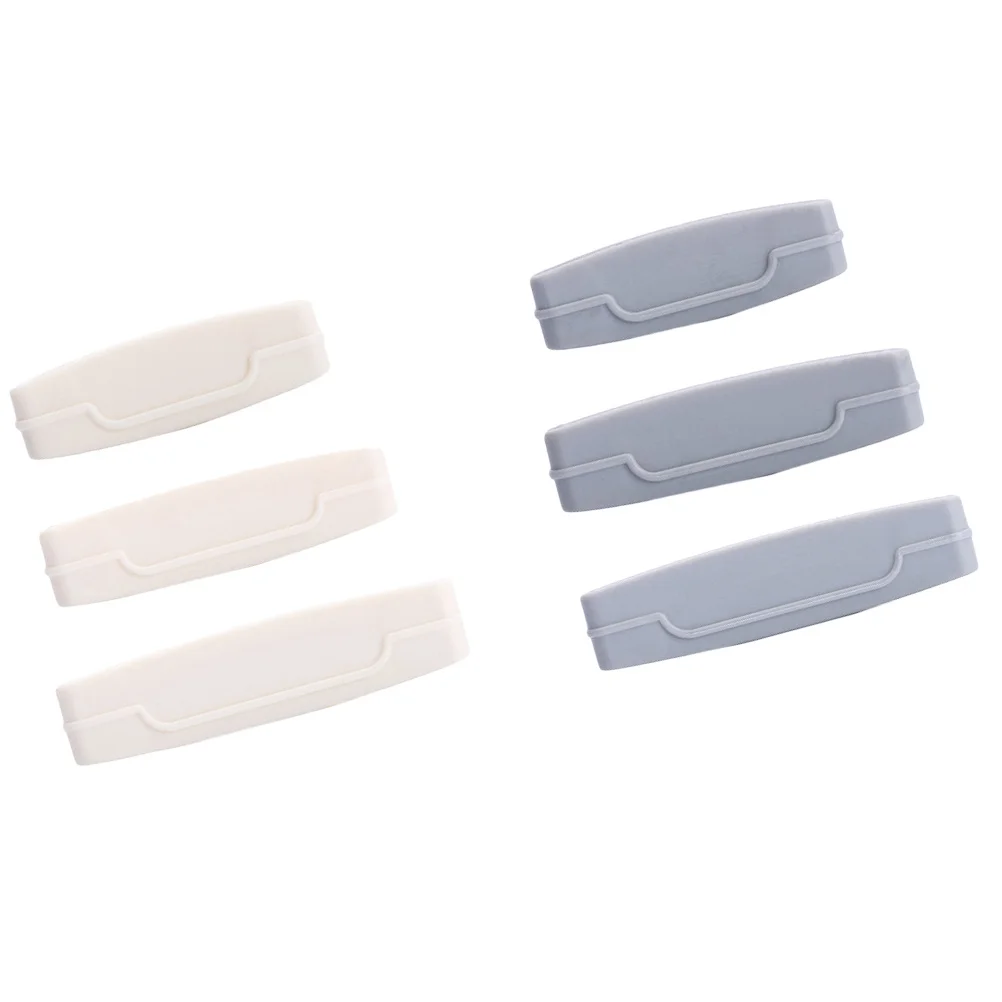 

6pcs Toothpaste Squeezer Rolling Tube Extruder Bathroom Organizer Plastic Toothpaste Saver Dispenser Kit Gray White Mixed Sizes