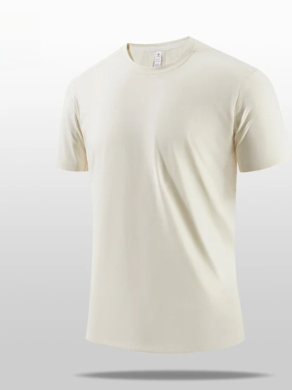 

LULU H Casual Sport T-irt Men's Summer round Ne Sl ort Sve Fitn Running Breathable Qui Dry Top
