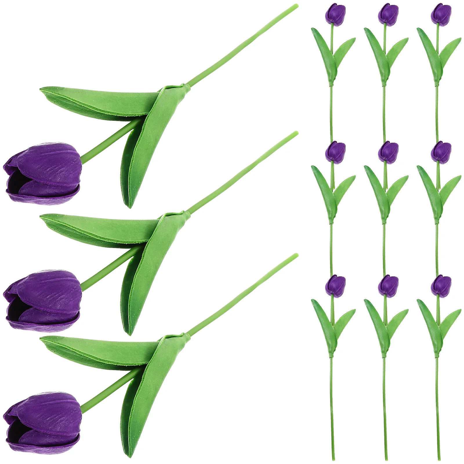 

12pcs Artificial Flower Decor Realistic Fake Tulips For Home Wedding Spring Centerpiece Bouquet Simulation Vase Fillers Living