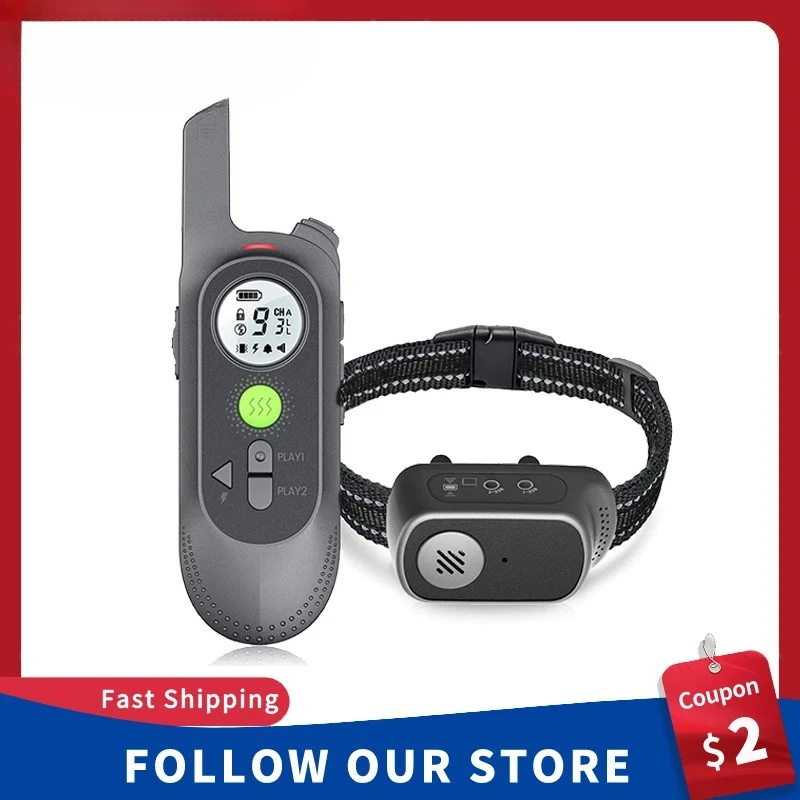 

Dog Training Collar with Remote Voice Commands Shock Collar for Dogs Large Breed Vibration Waterproof Electric Dog Shock Collar