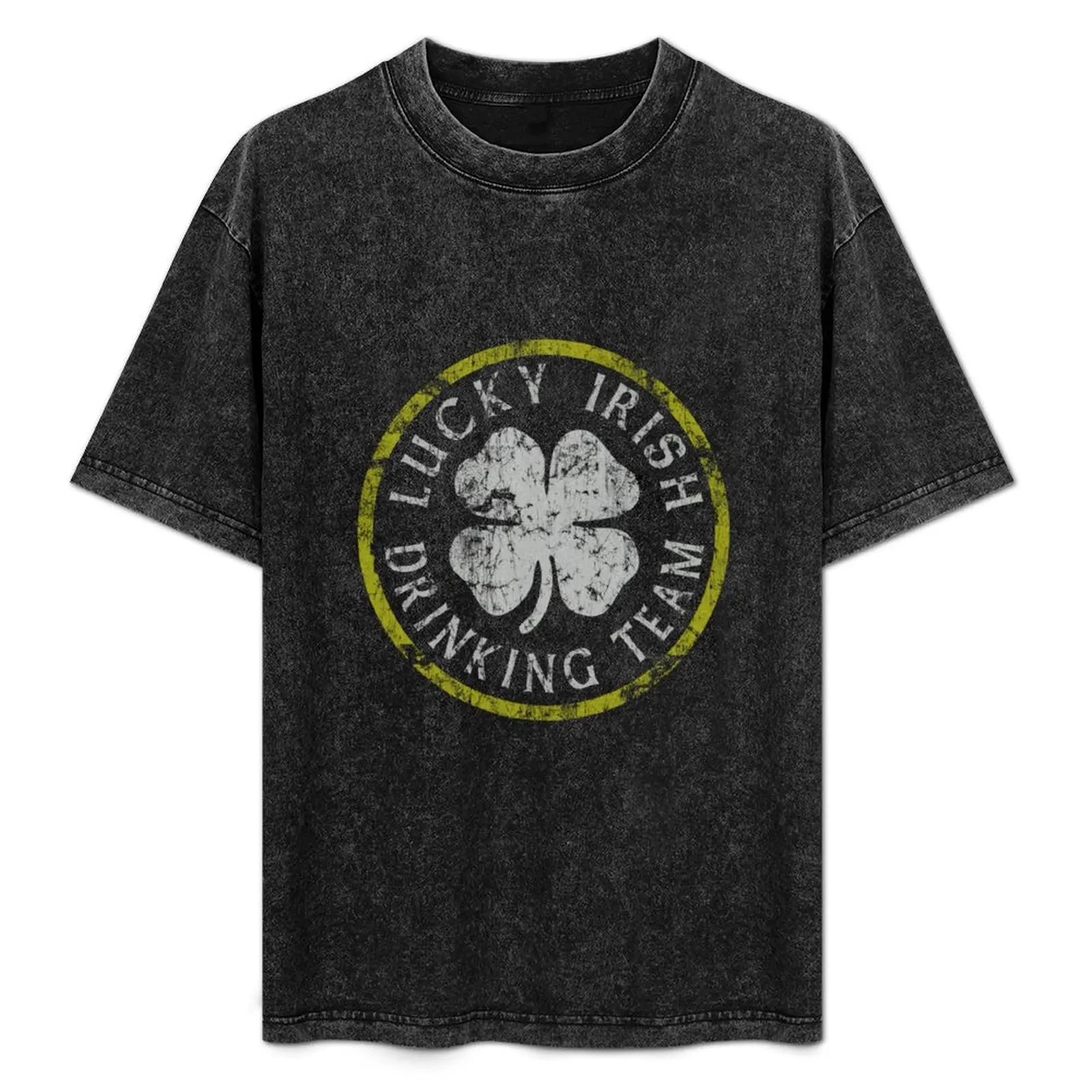 Lucky Irish Drinking Team T-Shirt Large Size Short Sleeve T-Shirt