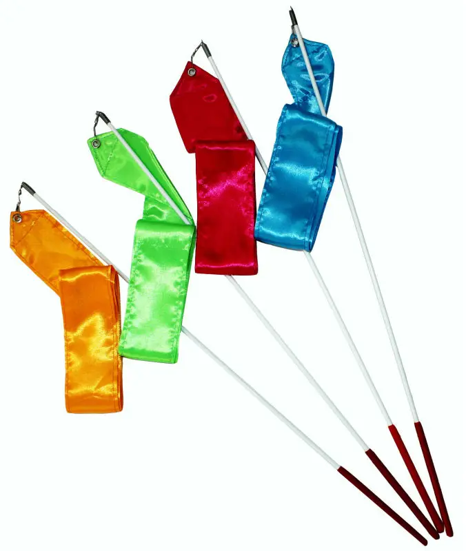 무지개 다채로운 체조 리본/댄스용 리본