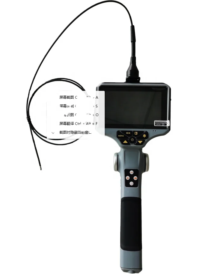 Portable endoscope inspection camera with 1/18 inch CCD/CMOS sensor size, 4.5 inch LCD 16GB SD Card