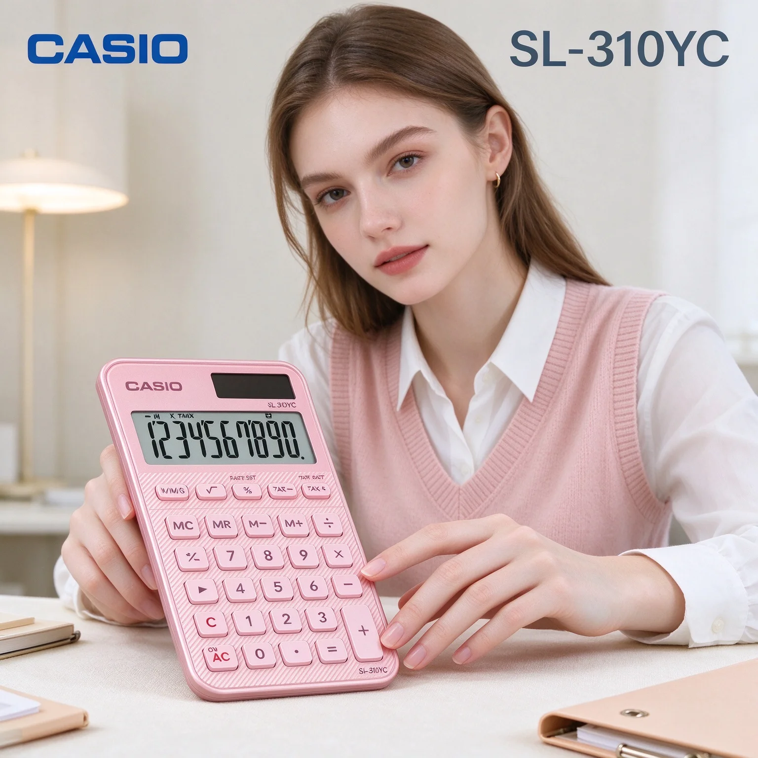 Casio SL310YC Household Account Calculator Low Power Consumption Bold Digits For Monthly Bill Organizing MS20YC/GY120/DY120