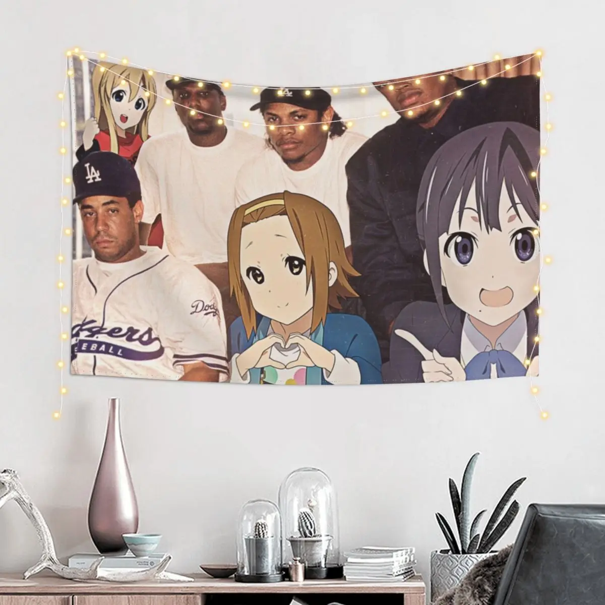 K-On! and their crew Tapestry House Decoration Christmas Decoration Wall Tapestries Tapestry