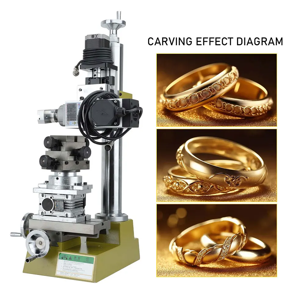 Macchina per incidere gioielli Attrezzatura da taglio per sfaccettatura diamantata per anello braccialetto braccialetto di precisione incisore strumento per intaglio di pietre preziose