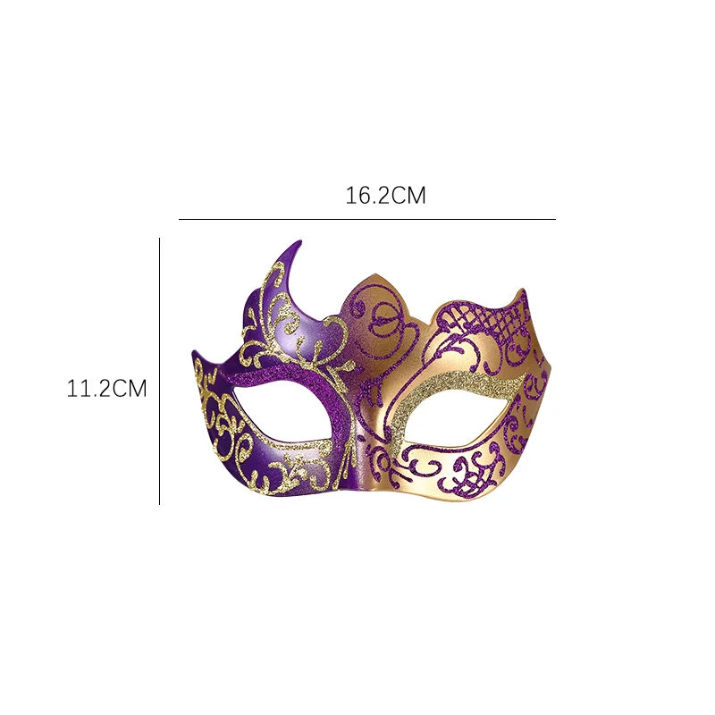 Women Masquerade Mask Man Manual Breathable Irregular Fashion Vintage Palace Halloween Adult Prom Party Cosplay Bar Gold Silver