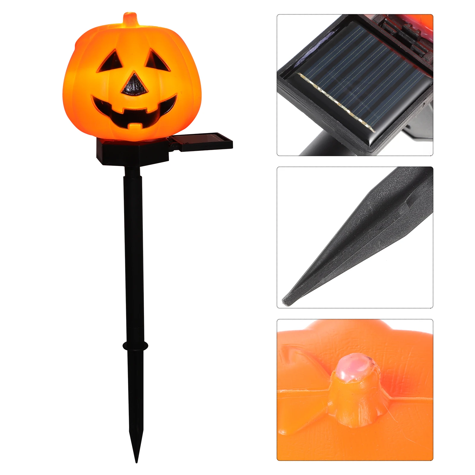 

Solar Lights Pumpkin Ambient up Halloween Decorations Outdoor LED Thanksgiving Yard Garden Powered Lawn